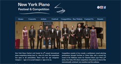 Desktop Screenshot of newyorkpianofestival.com